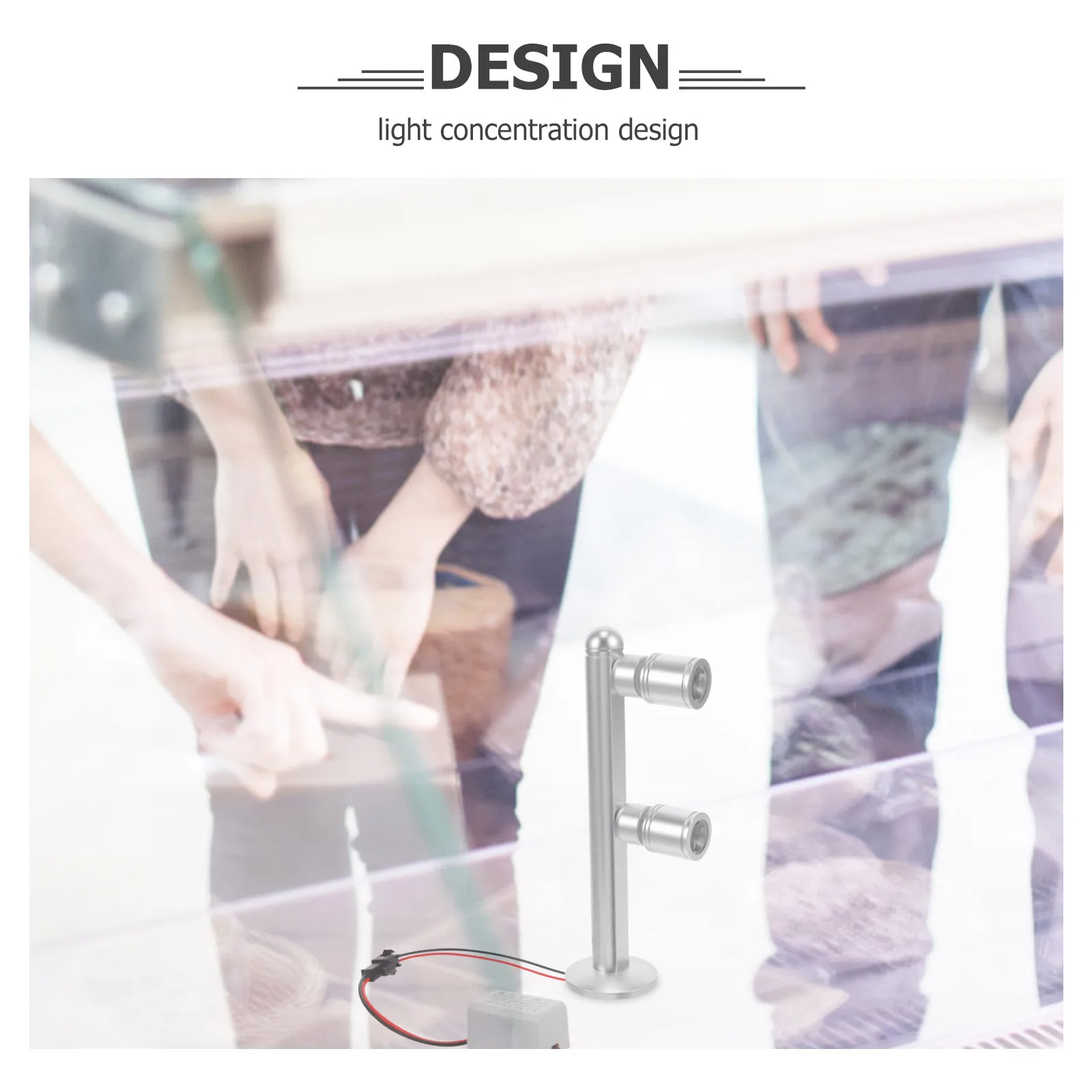 

Cabinet LED Spotlight Durable Portable Indoor Jewelry Display Showcase Standing Spotlight Showcase Lights Spot Lights Indoor