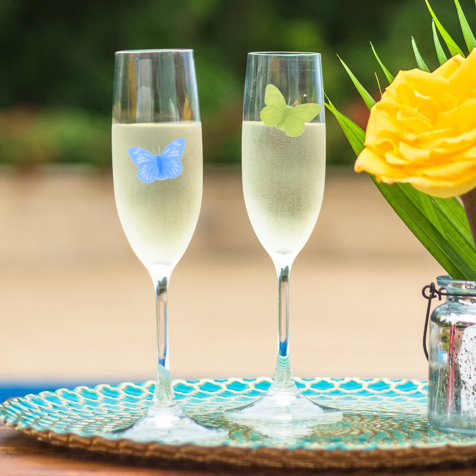 

12Pcs Silicone Wine Glass Tags Markers for Festivals and Celebrations Wine Cup Markers Cup Tags Glass Identification Tools