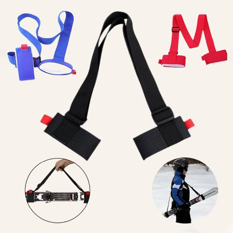 Ski Carrier Strap Ski Shoulder Carrier Strap Ski Strap & Pole Carrier Men Women Kids Snowboard Carry Strap