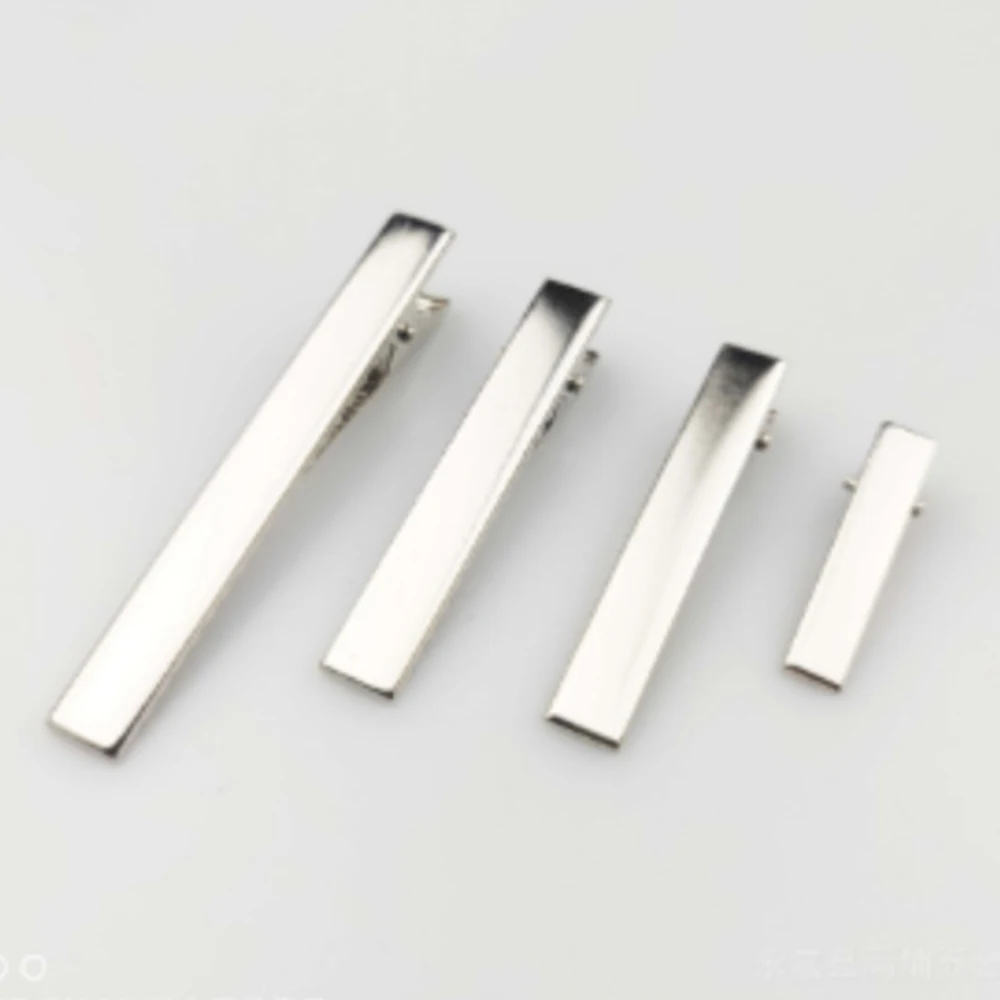 30Pcs/Lot High Quality 5.5cm Silver-Color Black Hair Clips Flat Barrettes Iron Hairpins DIY Hair Accessories For Women Girls image 6