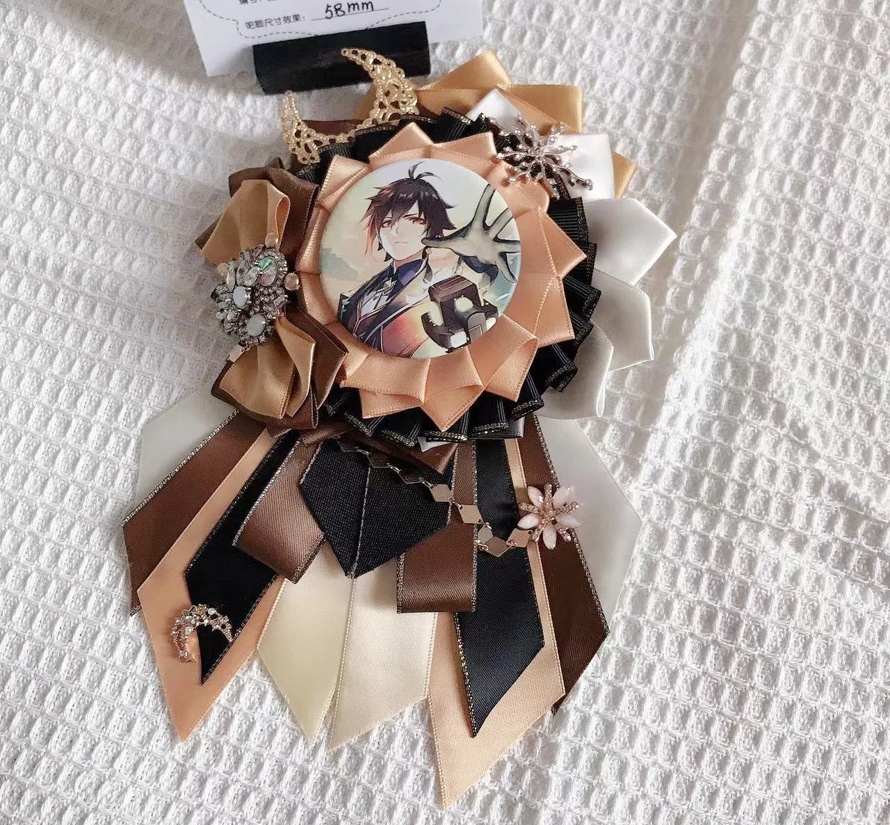 Coffee Type Gorgeous Silk Handmade Badge Holder for Ita Bag Pins Display Ita Bag Decorate for 58mm 75mm Badges Bag Accessories