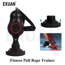 Portable Gym Resistance Bands Machine With Suction Cups Fitness Pull Rope Trainer Adjustable Full Body Workout Pulley System