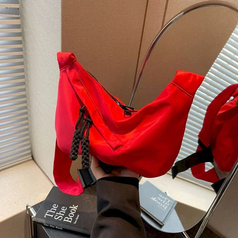 

Сумки через плечо, повседневные многоразовые сумки на плечо в стиле ретро, нишевые универсальные однотонные сумки, персональные простые классические сумки-бродяги для женщин