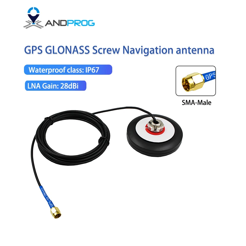 Antena GPS GNSS Glonass Śruba magnetyczna samochodu do nawigacji samochodowej DVD GPS