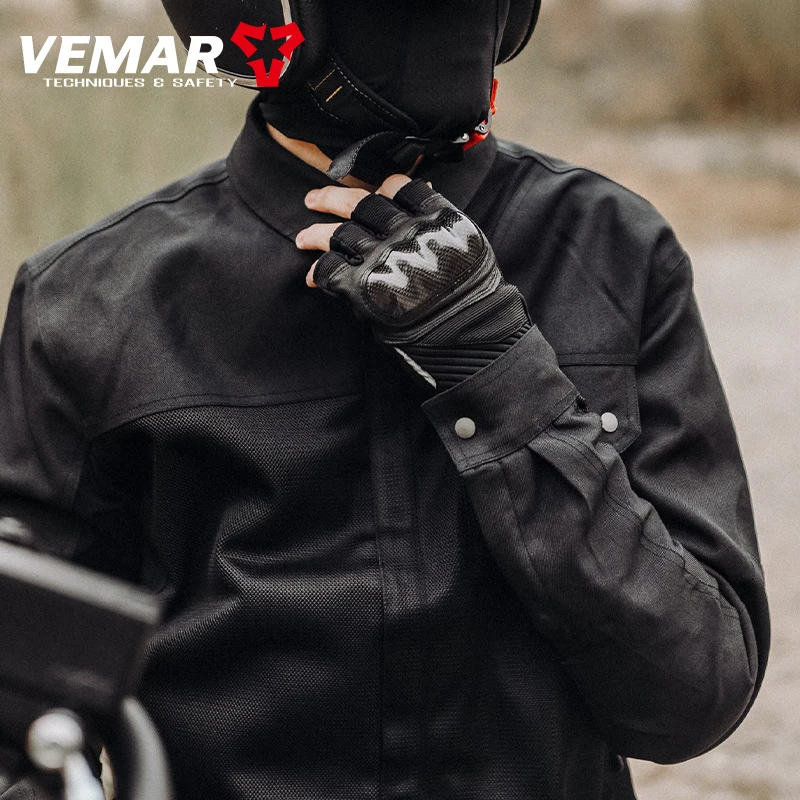 Veste de moto en maille respirante pour hommes, équipement de protection CE, vêtements de moulage de motocross, rétro, été