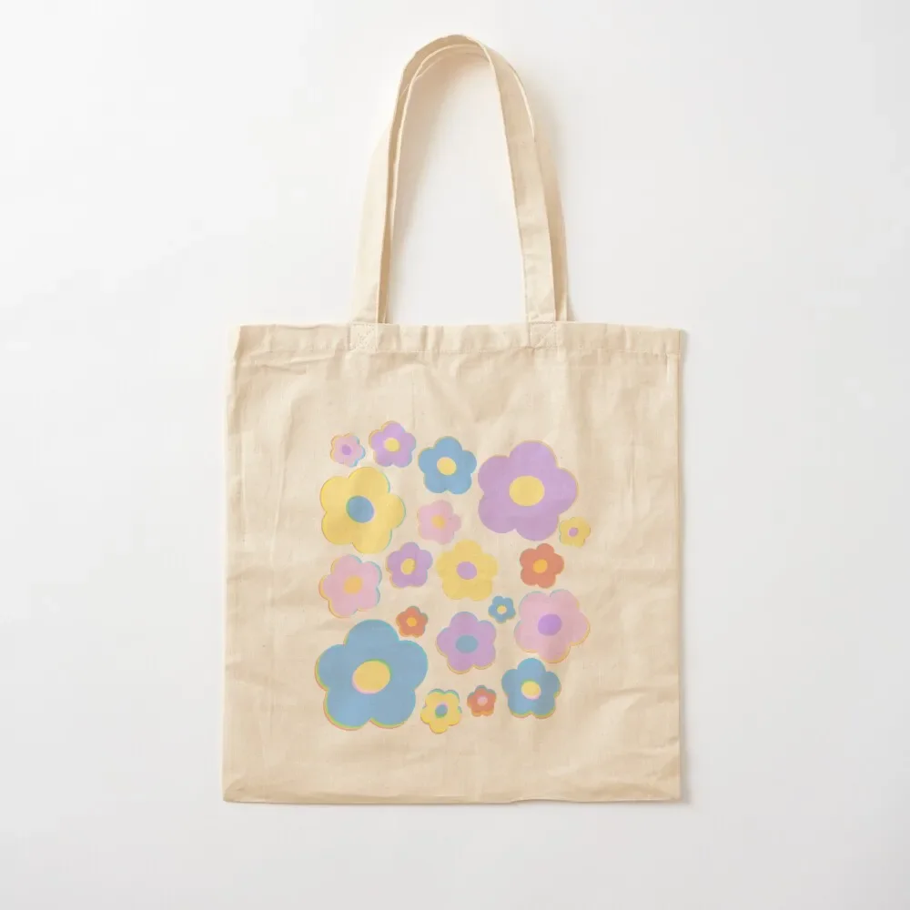 

Pastel Flower Sticker Set + Tote Bag Women's shopper bag canvas shopping bag