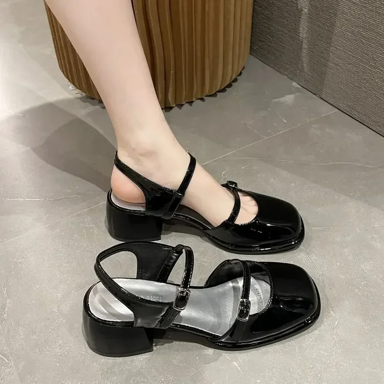 Non-slip Round Toe Sandals Shoes Ladies Casual 2023 Summer Hollow Beach Elegant Shoes Korean Fashion Party Shoes Woman Design