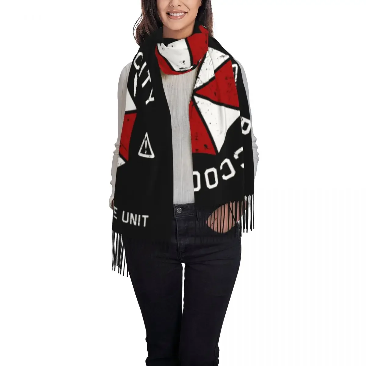 Customized Print Umbrella Corporation Corp Scarf Men Women Winter Warm Scarves Raccoon City Shawl Wrap