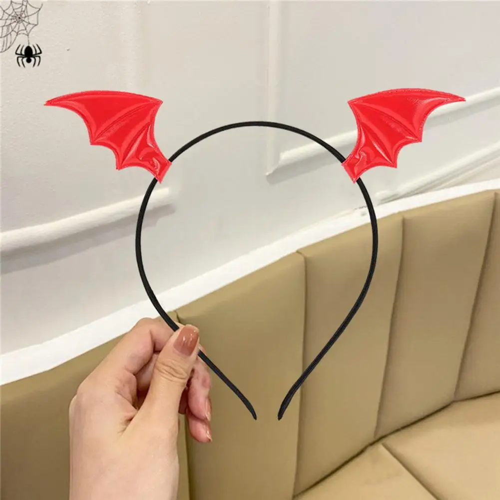 Unisex Hair Hoop Devil Wing Cosplay Hair Hoops Ultralight Halloween Headband Accessories for Dress-up Fun