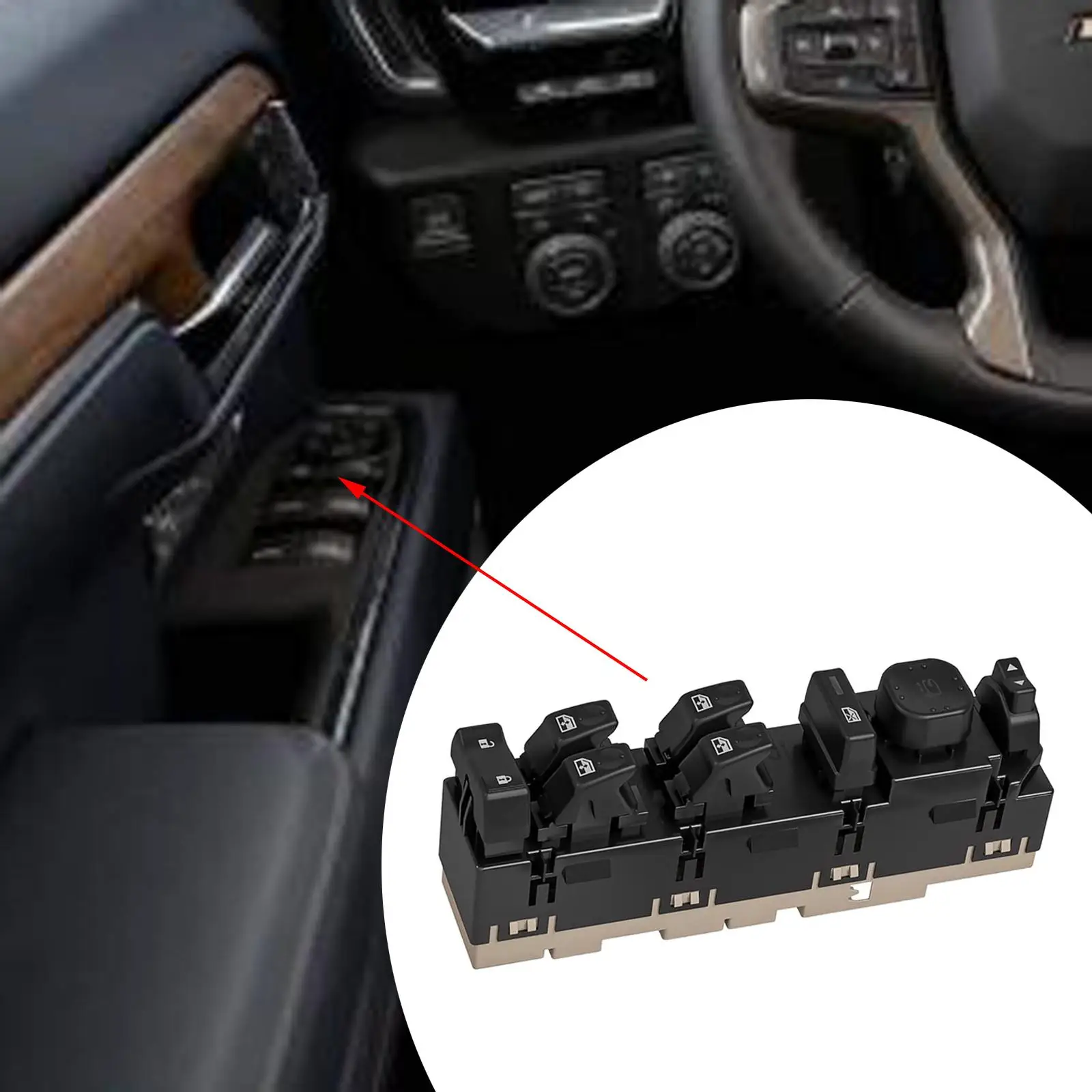 

15883320 Master Power Window Switch Module for Chevy Silverado Black