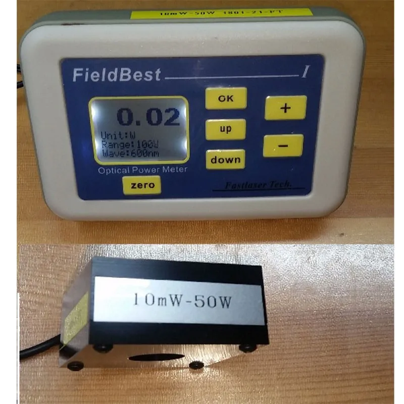 FieldBest 10 mW-50 W Optical Power Meter Thermo-electric Laser Power Meter with 10mW Resolution