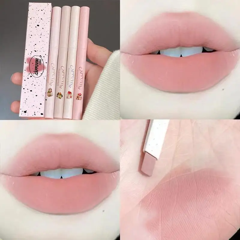 Cappuvini Light Sweet And Soft Matte Lip Liner Pencil Outlines The Lip Shape Lasting Not Easy To Fade Makeup Nude Lip Liner