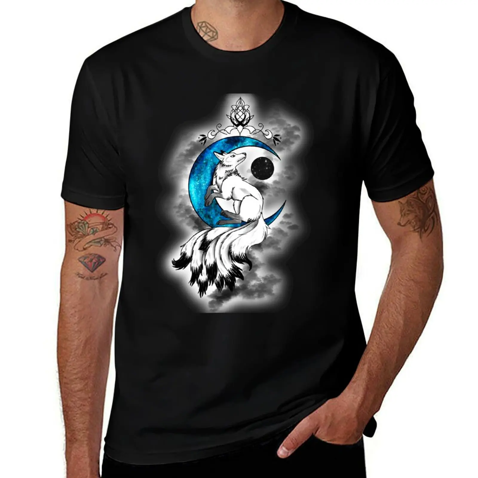 

Nine tailed fox T-Shirt blacks graphic shirts Funny t-shirt Short sleeve tee men