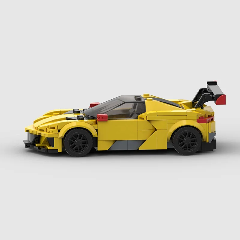 Compatible with Lego small particles C8-R racing MOC building block DIY educational toy model assembly foreign trade wholesale