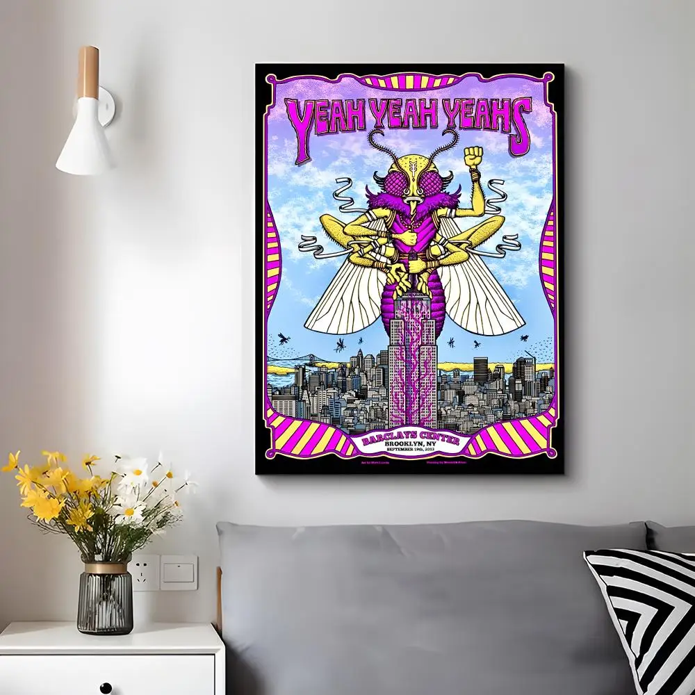 Indie Rock Band Y-yeah Yeah Yeahs Poster Trendy Aesthetic Wall Decor for Dorm & Bedroom
