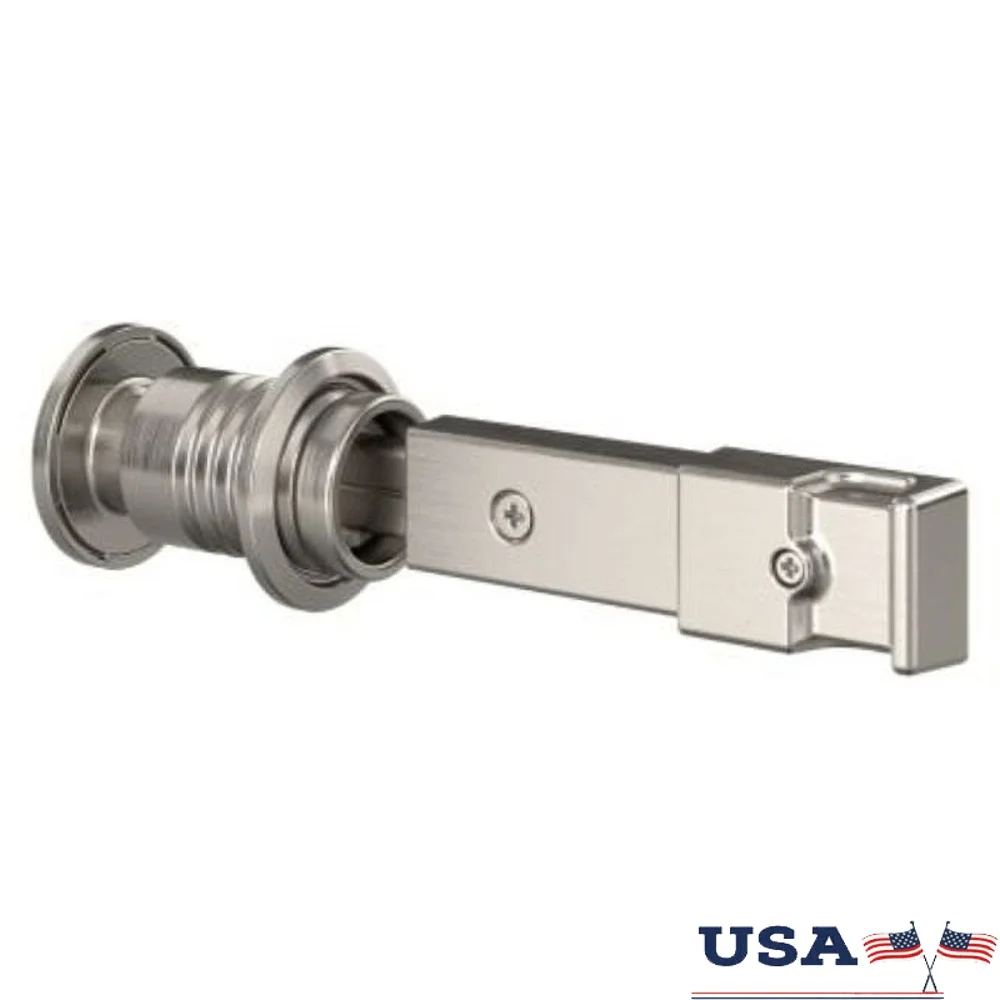 

Satin Nickel Barn Door Privacy Lock Durable Door Hardware Easy Installation Suitable Home Office Bathroom Use