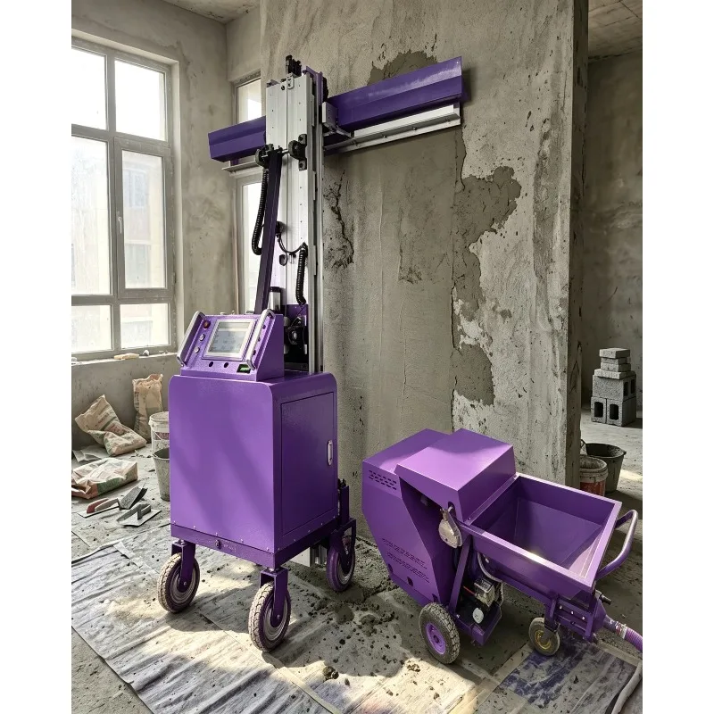 Semi‑Automatic Wall Plastering Machine Wall Finishing Robot, Wall Putty Spraying & Rendering Equipment Putty Scraping Machine