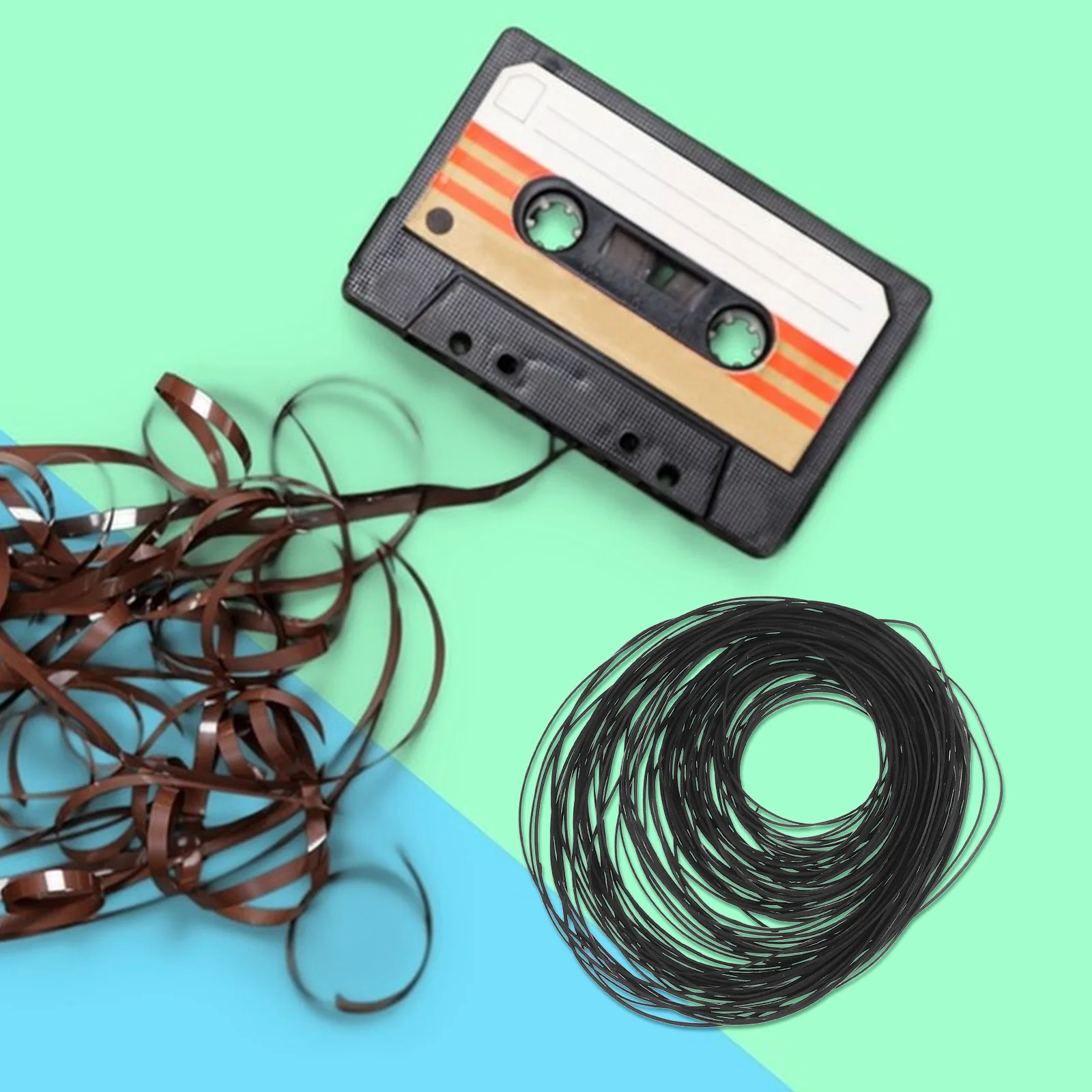 

60Pcs Rubber Belts for Recorder Cassette Player Replacement 40-100Mm Mixed Size Easy Install Longlasting Wear