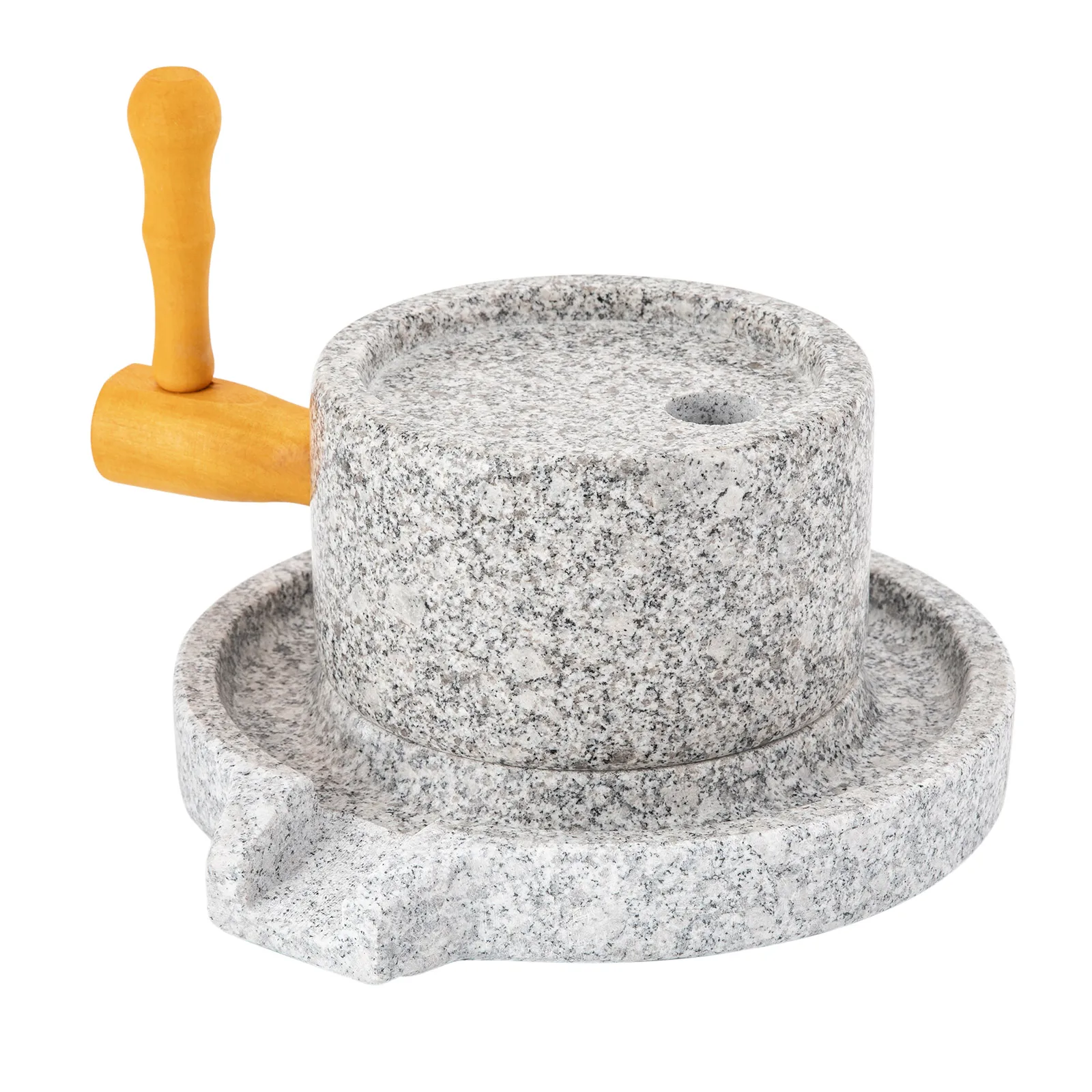 Handgefertigte Steinmühle/Mühle aus natürlichem Granit (klein) Mahlen trockener und nasser Lebensmittel, einschließlich Weizenmehl, Paprika, Samen, Nüsse, Mais