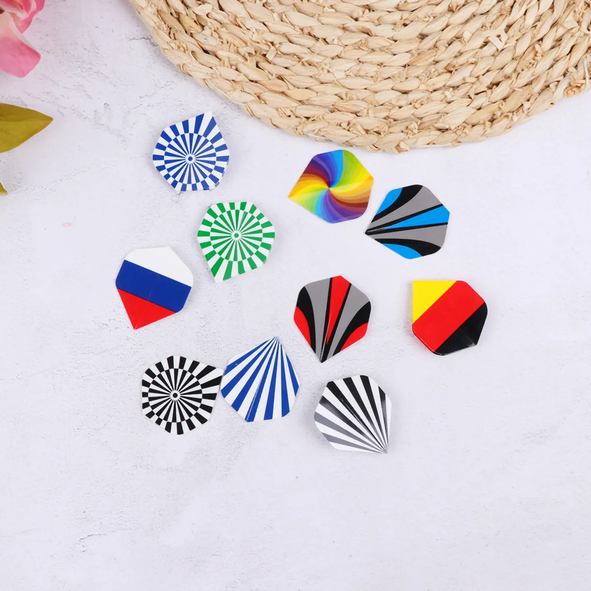 

30Pcs Premium Dart Tail Wings Fine Workmanship Long Flight Stability DIY Wing for Adult Sports Game Outdoor Indoor Activity