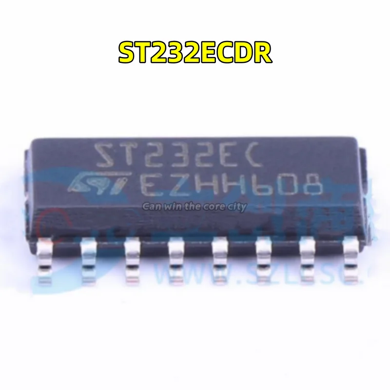 

1-100 PCS/LOT Original ST232ECDR SOP-16 screen printing ST232EC RS232 transceiver chip IC 230Kbps brand new