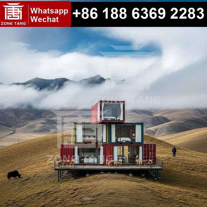 Flat Pack House High Quality Folding Anti Rust Fashion Garden House Custom Modular Homes Temporary Residential Fabricated Homes