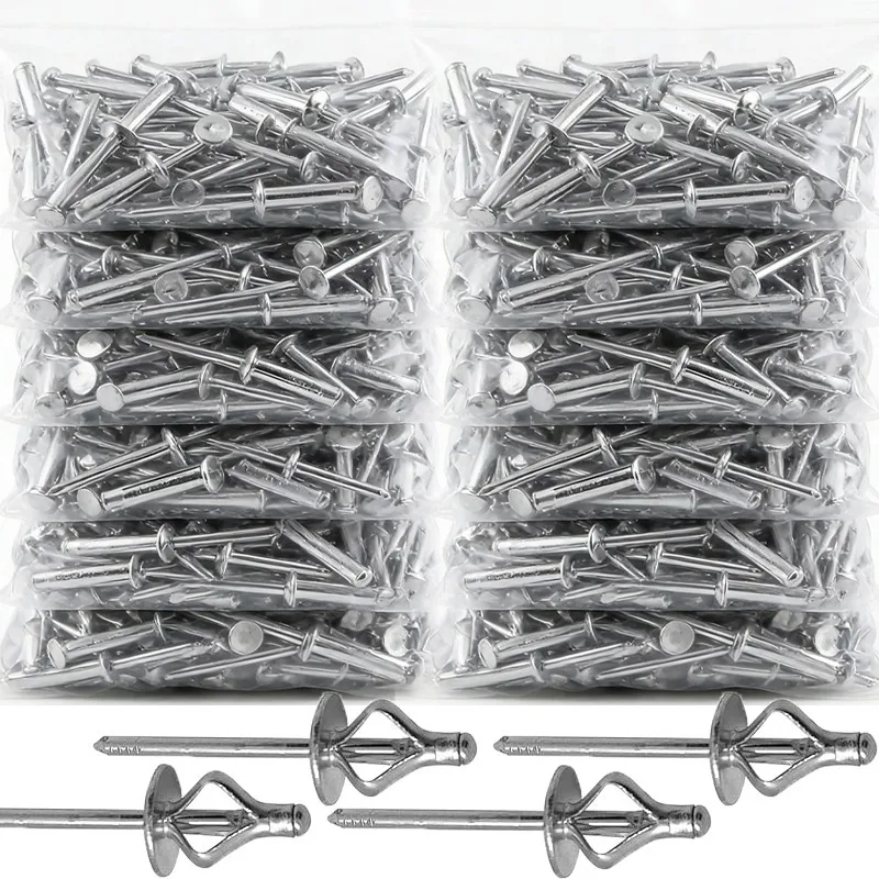 50-200pcs Aluminium Trifold Blind Rivets Pop Bulb Rivets Car Interior Air Conditioning Home Fastener Fixing Hardware Tools