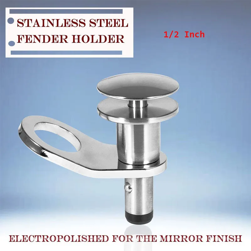 

Quick Release Boat Fender Holder (1/2 Inch) - Marine Stainless Steel Fender Holder Mount Cleat Hook, Receiver Not Included