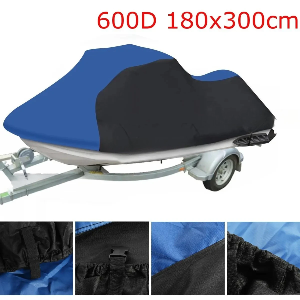 

420x300cm Jet Ski Boat Cover 210D Waterproof Sunshade Anti Snow Watercraft Motorboat Cover for WaveRunner EXR/VX Cruiser