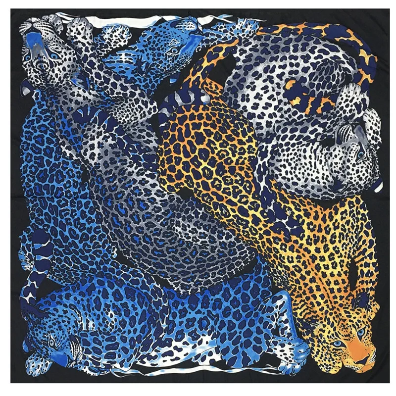 

Spring Autumn Women Silk Scarf Leopard Shawl Women Headwrap OVERSIZED Shawl Muffler Pareo Bandanna Female Poncho Souvenir Gift