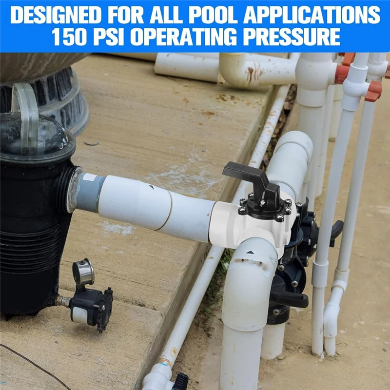 

Набор для переоборудования трехходового клапана 1,5 дюйма для обслуживания бассейна включает в себя переходники для шлангов, хомуты, уплотнительные кольца для фильтра 517C, белый