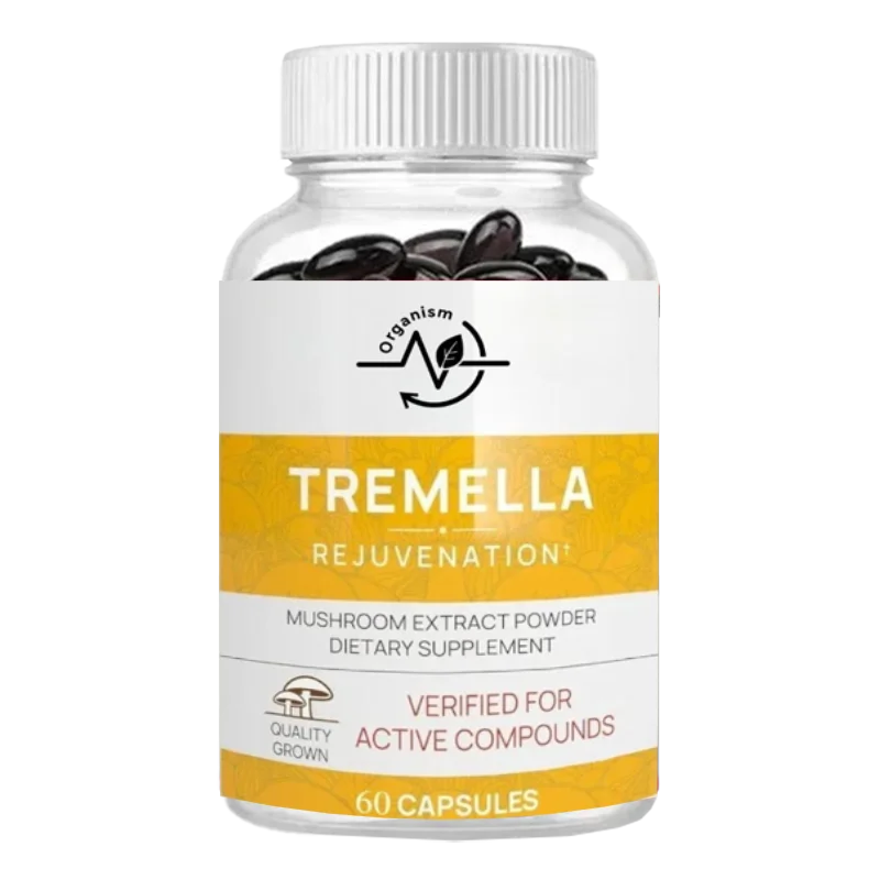 

Экстракт Tremella Fuciformis — чистый, без ГМО — 60 капсул для поддержки иммунитета, здоровья и здоровья кожи