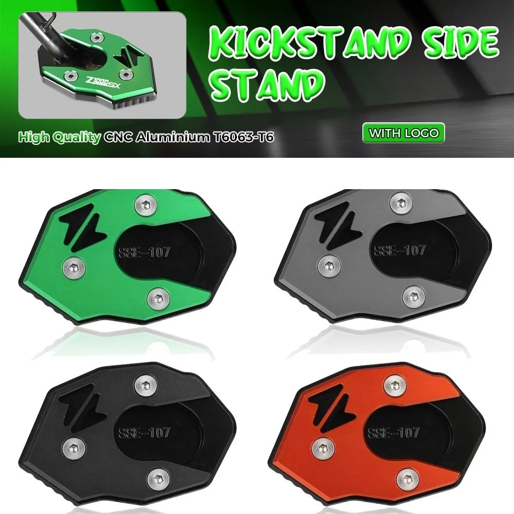 

For KAWASAKI Z900 Z800 Z650 Z300 Z250 Z1000 NINJA 400 650 ER6N ER6F CNC Kickstand Foot Side Stand Extension Pad Support Plate