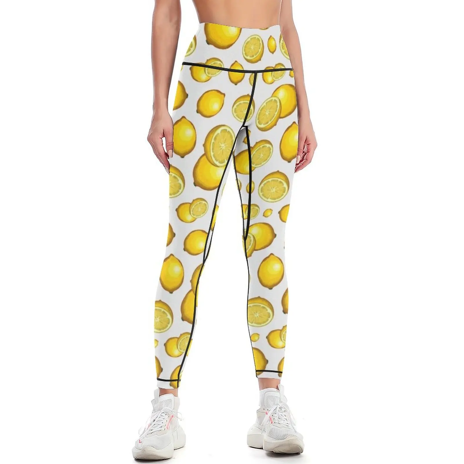 

Veggiephile - Lemons Leggings sport legging Women's high waist Womens Leggings