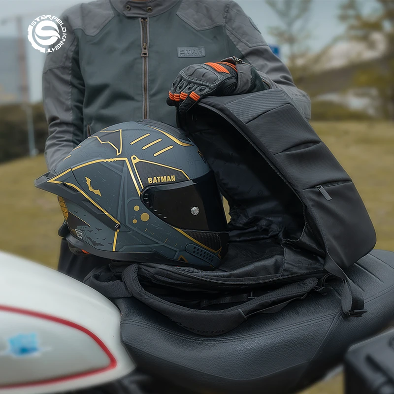 

SFK Motorcycle Bag Helmet Bag High-capacity Outdoor Riding Equipment Backpack PVC Hard Shell Wear-resistant Splash-proof Fabric