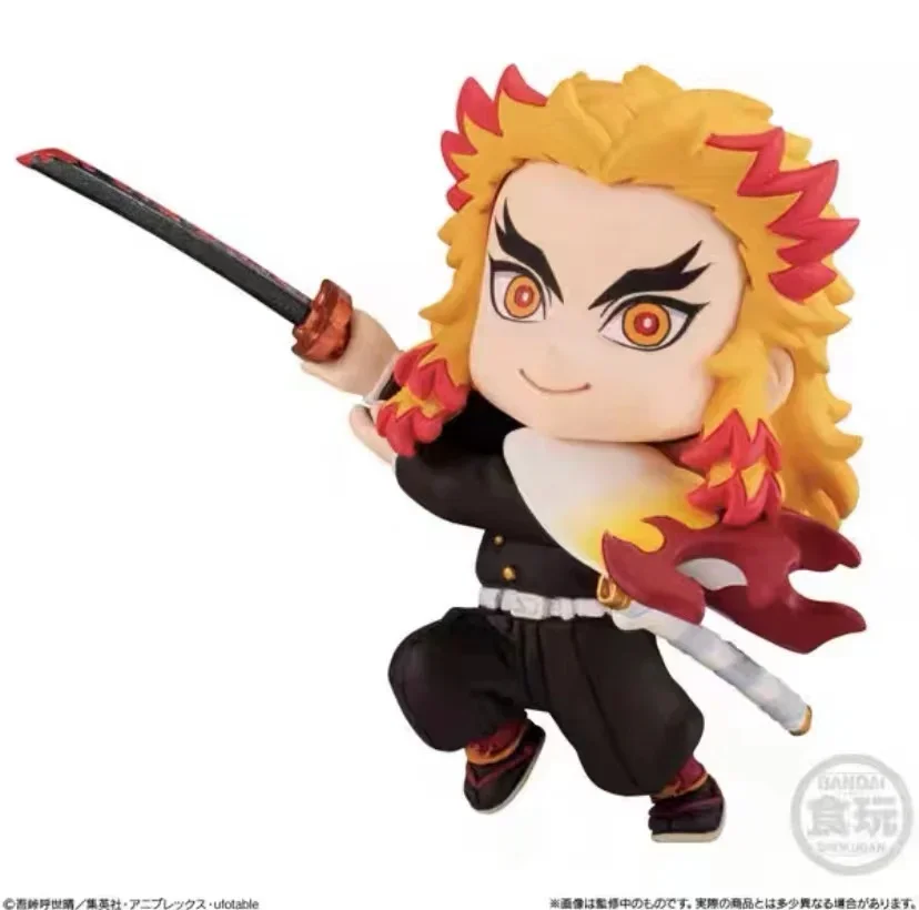 Modelo em escala genuína Demon Slayer Kamado Tanjirou Nezuko Agatsuma Zenitsu Anime Figura de ação periférica brinquedos