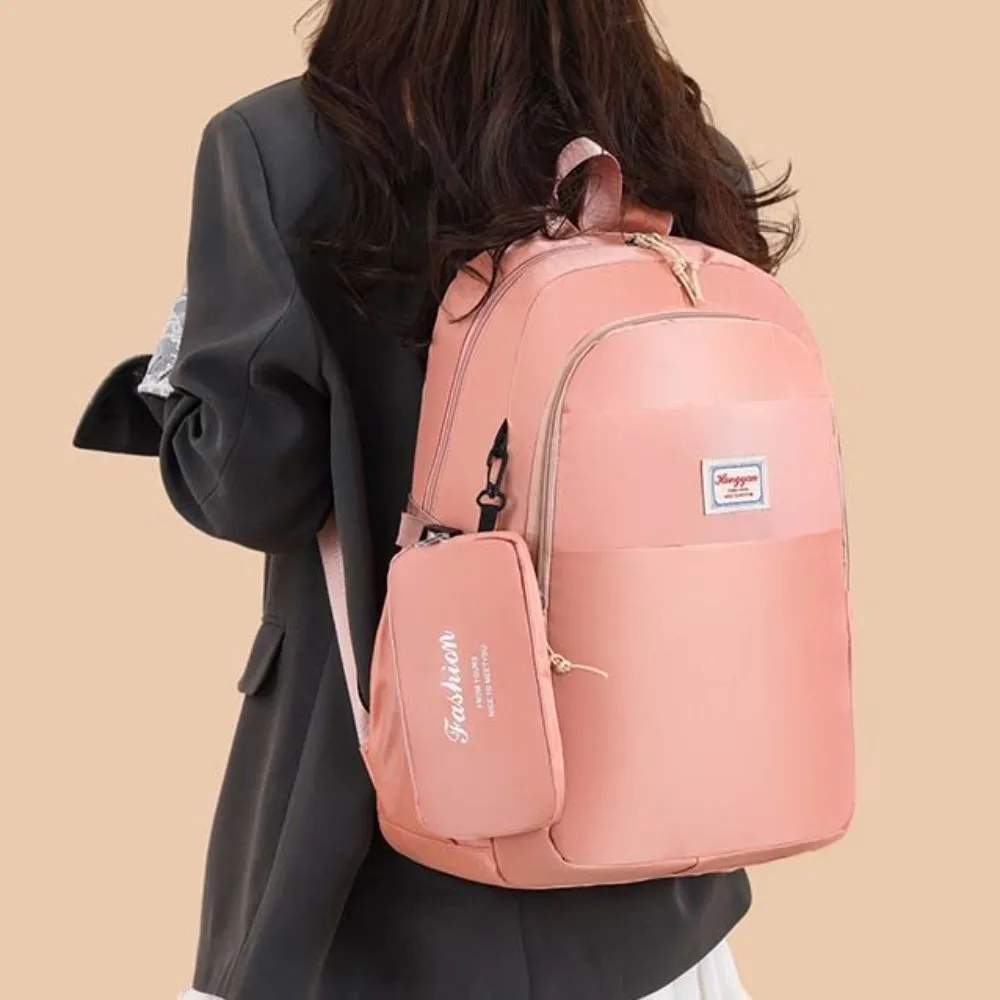 

Oxford Cloth Laptop Backpack Mini Storage Pouch Large Capacity Travel Daypack 2 In 1 Scratch Prevention Mountaineering Bag Women