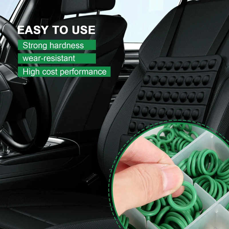 530Pcs Car R134A Car O-Ring Repair Automotive Air Conditioning Repair Rubber Sealant Box Set