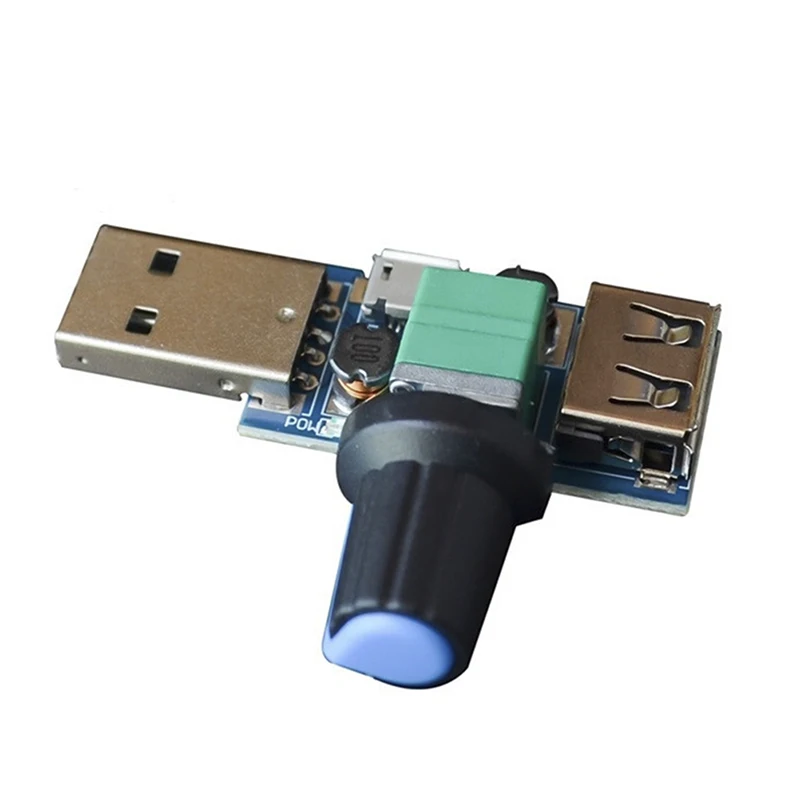 USB Fan Speed Controller DC 4V-12V 5W Multi-Gear Mute Auxiliary Cooling Tool