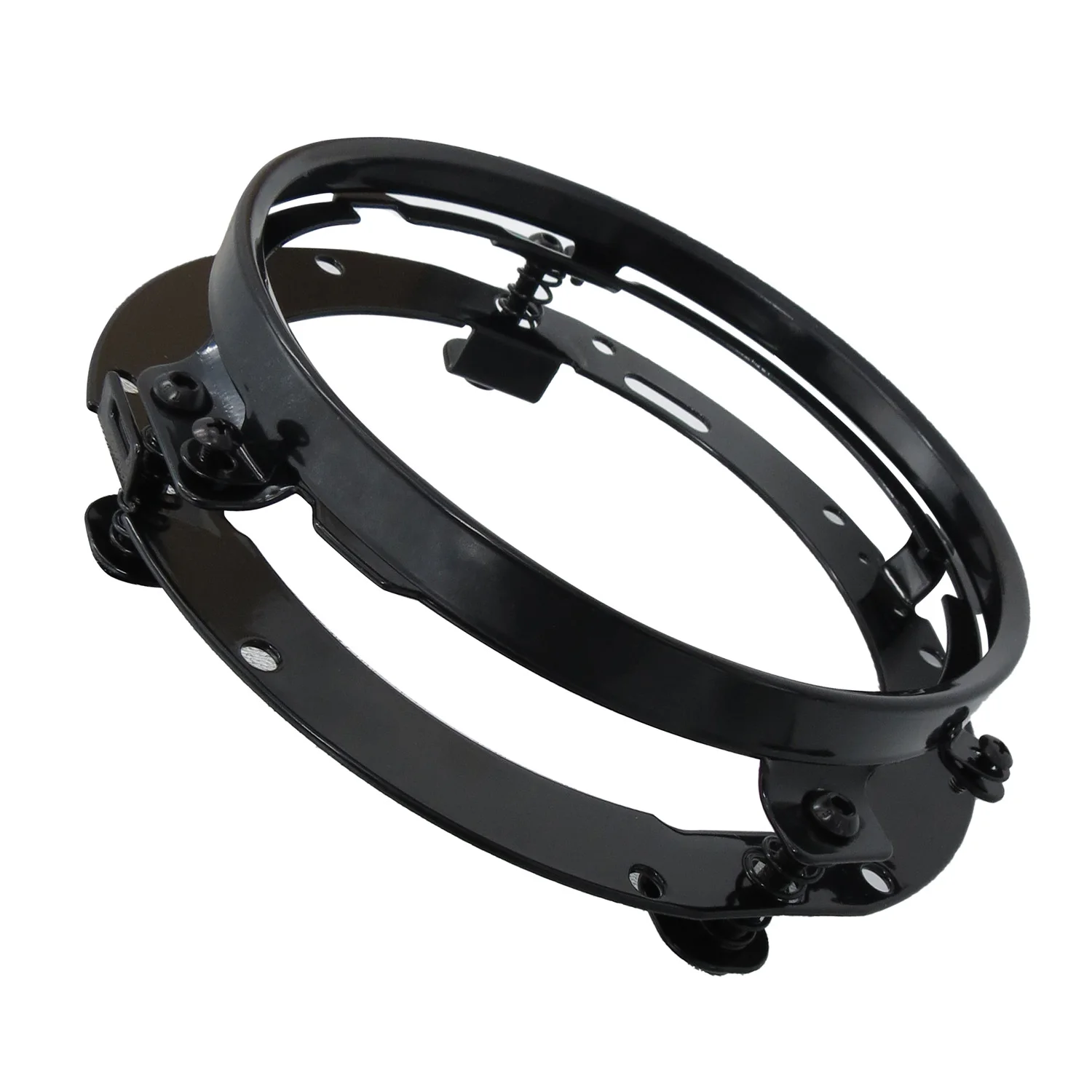 7 Inch Round Headlight Mounting Bracket Ring Replacement Headlamp Mount Holder for Jeep Wrangler Land Rover Defender Black