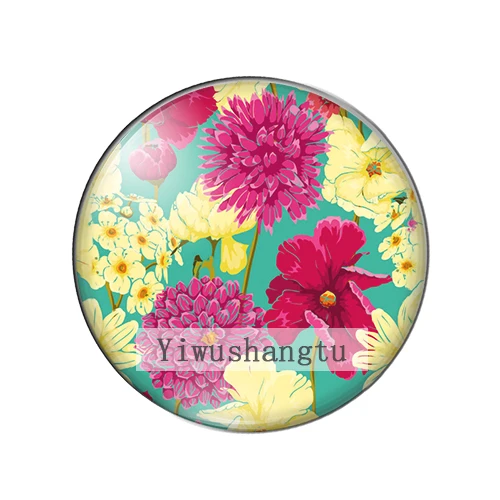 Beautiful red rose art flower paintings images 12mm/18mm/20mm/25mm Round photo glass cabochon demo flat back Making findings