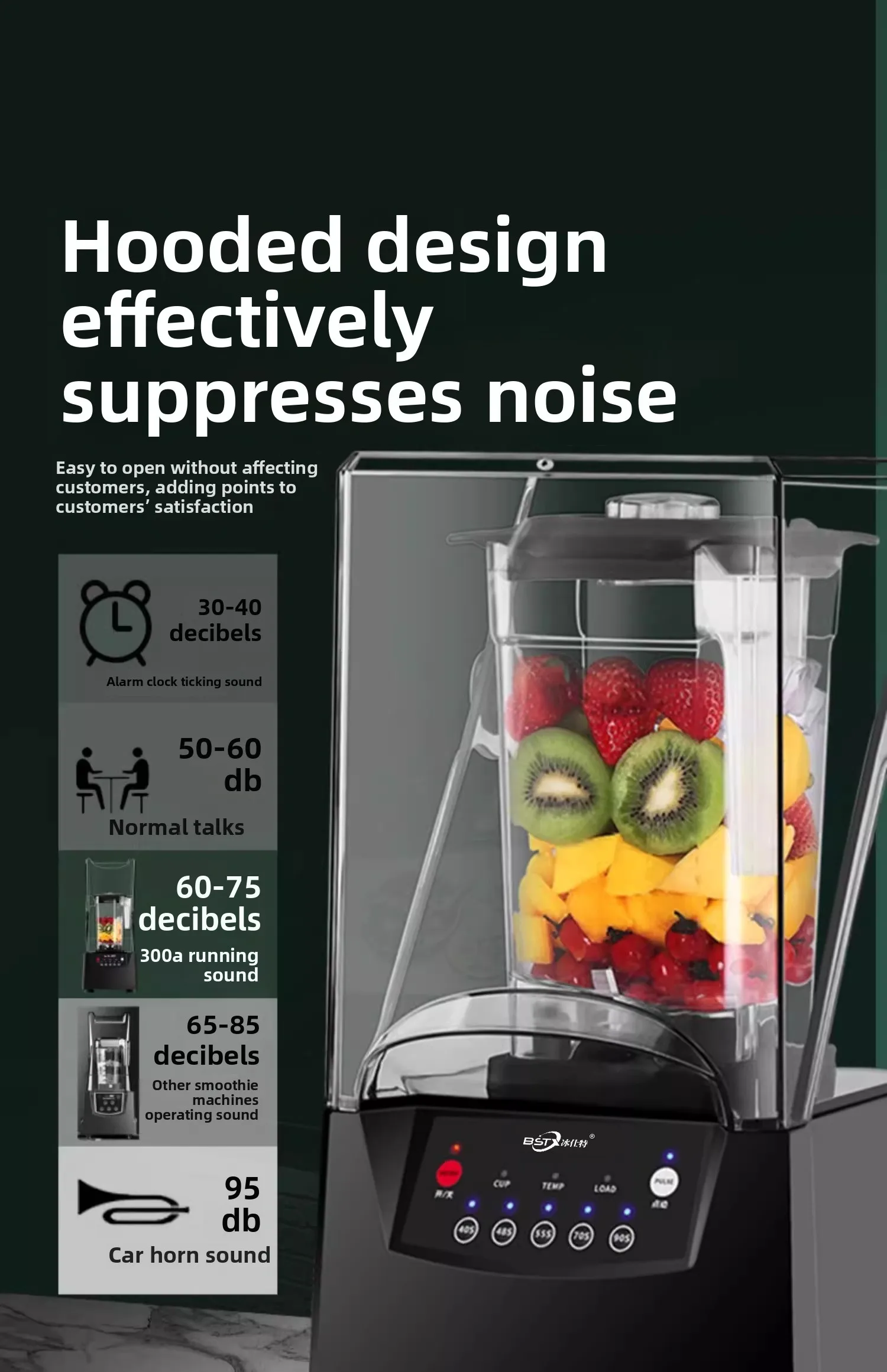 LH smoothie machine commercial milk tea shop silent with cover wall breaking machine automatic