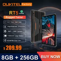 OUKITEL RT5 Rugged Tablet 8GB 256GB 11000mAh 10.1 Inch FHD+ Display  33W Charge Tablets 16MP Camera  Dual 4G Android 13 Pad