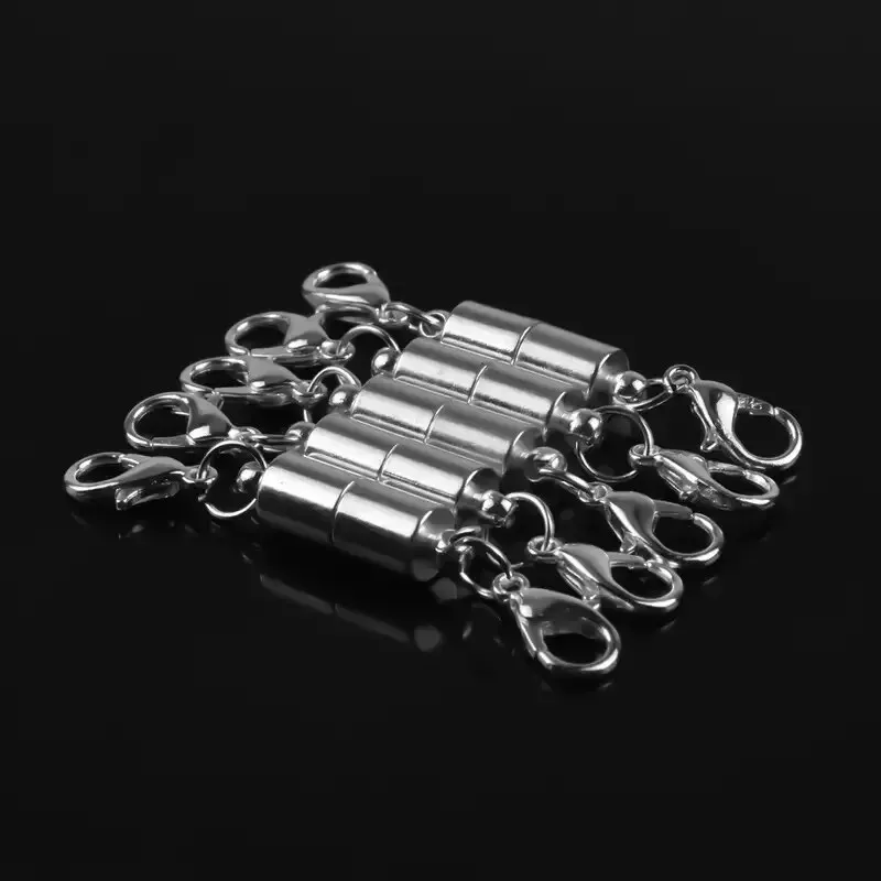 10 Paar herzförmige Magnetverbinder-Verschluss-Endverbinder aus Zinklegierung, runde magnetische Charms für die Herstellung von Schmuckverschlüssen, Paaren – Detail 8