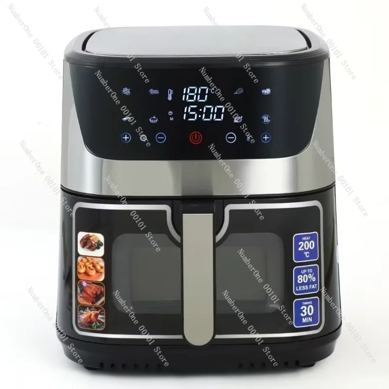 

Household Air Fryer, Large-Capacity Stainless Steel Electric Fryer, Fully Automatic Multi-Functional Air Fryer Healthy Cooking