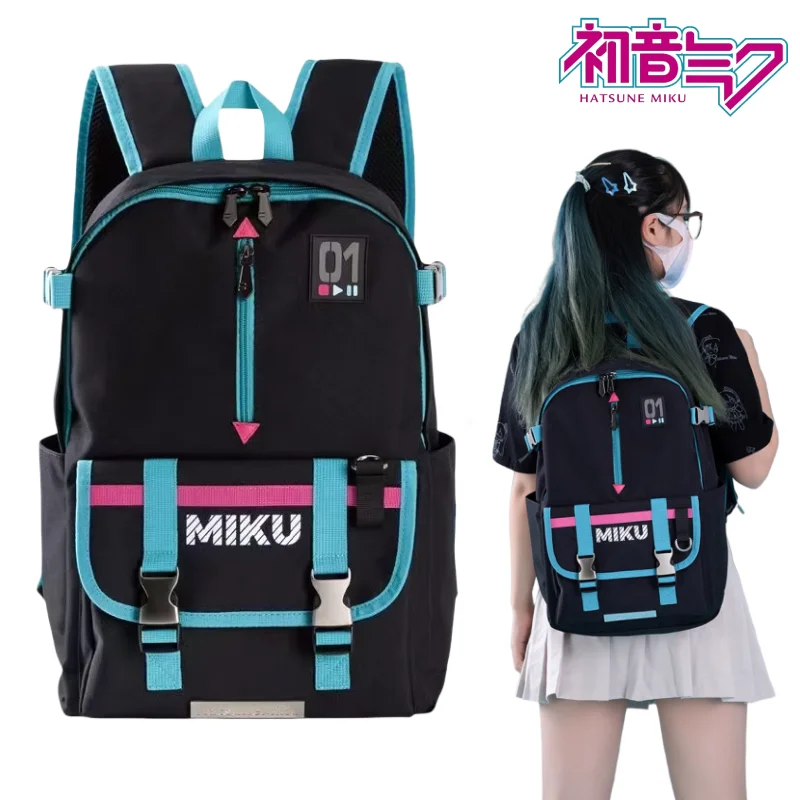 Hatsune Miku Students Backpack Travel Mountain Organizer Bag Outdoor Hiking Computer Storage Bag Large Capacity Knapsack Gift