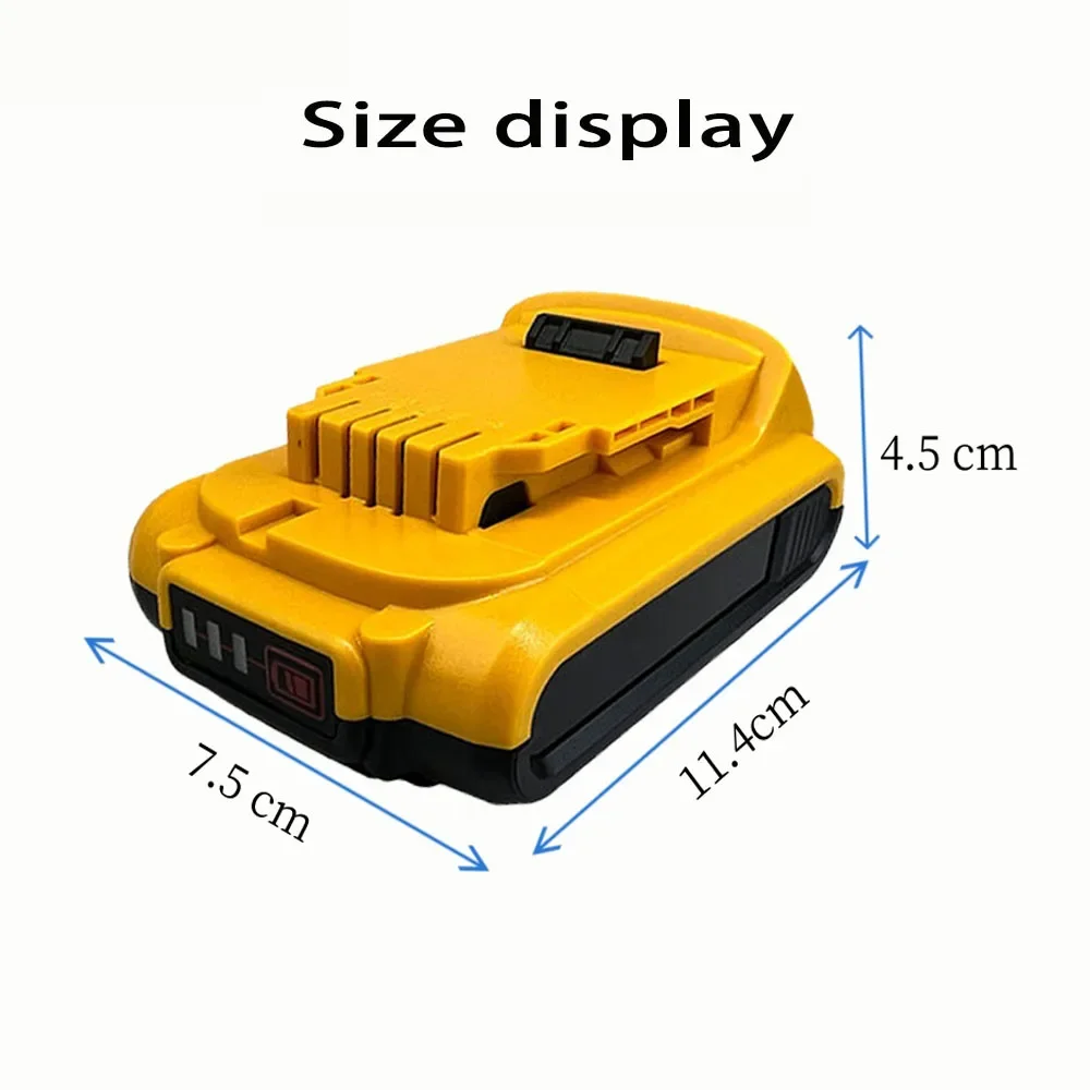 Bateria Li-ion para Dewalt, 20V, 5J, 3000, 4000, 5000mAh, compatível DCB205, DCD74, DCB201, DCG412, DCD740, DCB203, ferramenta elétrica