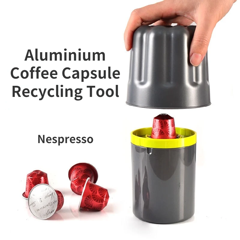 

Nespresso Aluminum Coffee Capsule Recycling Eco Friendly Tool For Separate Coffee Grounds Recycler Coffee Knock Box Easy Clean