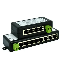 Inyector POE de 4 puertos y 8 puertos, divisor para cámara de red CCTV, alimentación por Ethernet, IEEE802.3af, gran oferta