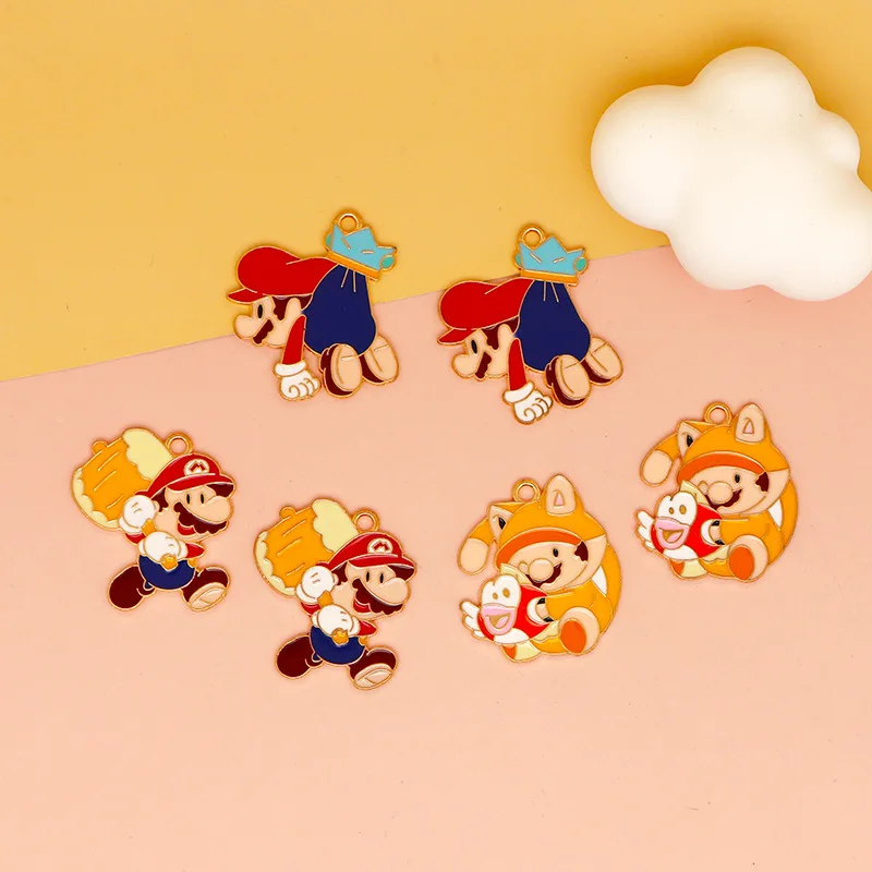 

7Pcs Creative Game Super Mario Metal Brooch Luigi lapel Backpack Clothing Pin Jewelry Accessories Fashion Toys Kids Gift